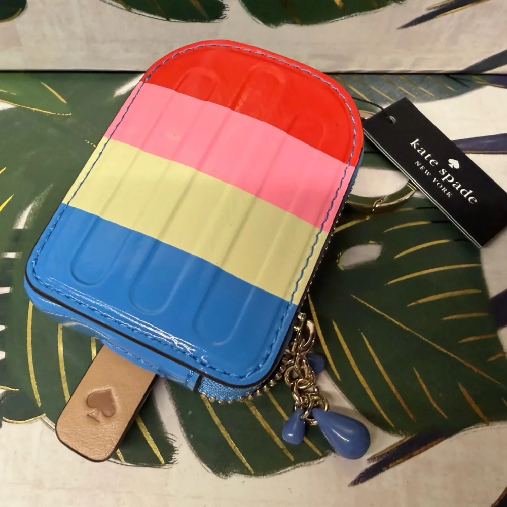 Kate Spade popsicle leather coin purse bag charm NWT - Picture 2 of 12